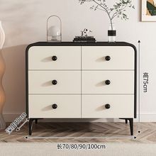 轻奢实木斗柜现代简约客厅六八斗柜大容量抽屉边柜卧室立柜收纳柜