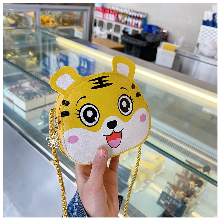 2022 Year of the Tiger New Children's coin Purse, Auspicious Tiger crossbody fashionable pu cute single-shoulder bag for both men and women undefined
