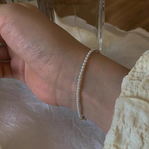 Zhengyuan imitation Shijia glass pearl bracelet, simple and versatile, fever same style internet celebrity bracelet, sweet French bracelet