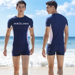 Men's split sunscreen quick-drying short-sleeved pants suit in stock wholesale can be customized for export to Europe and the United States cross-border foreign trade