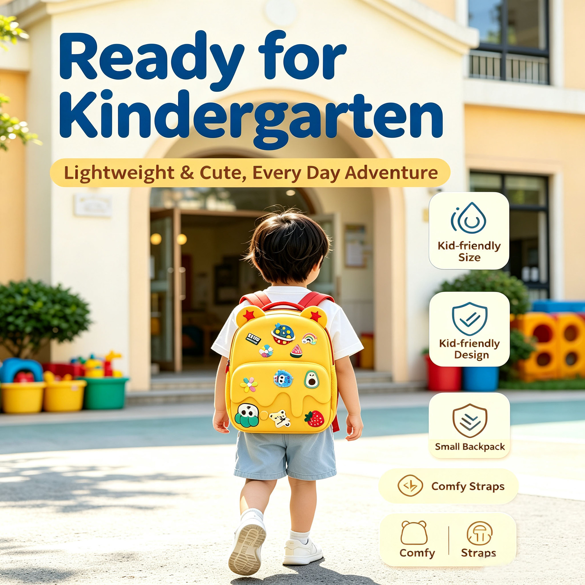 Mochila Infantil de EVA Impermeable y Resistente al Desgaste para Escuela Infantil