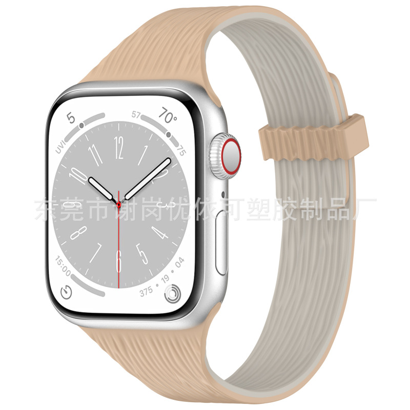 现货适用Apple Watch表带批发水木纹小蛮腰全系通用苹果磁吸表带|undefined