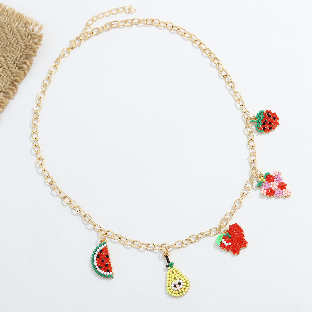 New Ethnic Style Colorful Fruit Pendant Necklace display picture 4