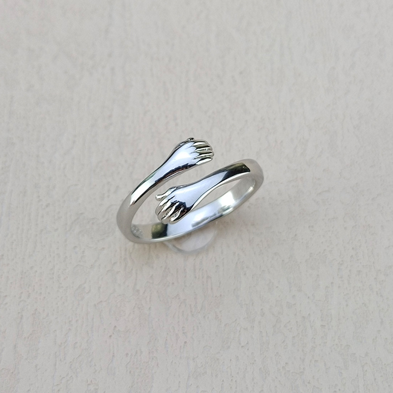 Adjustable Ring Size 1 Piece Quantity Daily Occasion Romantic Simple Style Hand Copper Open Ring In Bulk