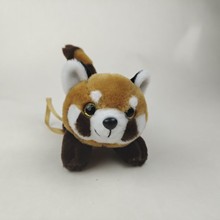 小熊猫站肩小浣熊粘肩磁吸毛绒公仔玩具