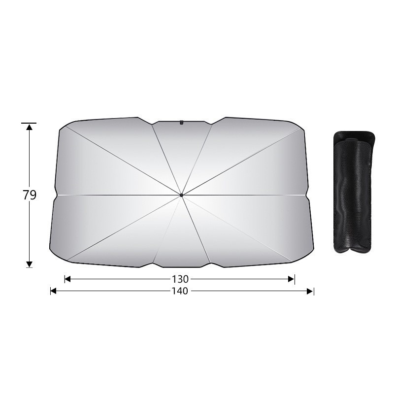 Sombrilla para Parabrisas de Auto de Tela de Impacto y Hierro, Protección UV UPF 50+, Plegable, para Autos