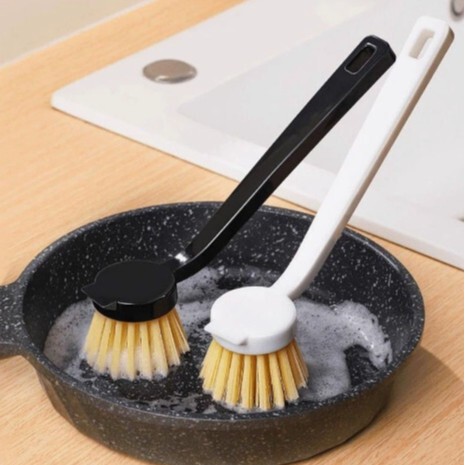 Long-Handled Hangable Kitchen Pot Cleaning Brush for Home Use, Non-Stick and Oil-Free, Specialized for Cleaning Pots Without Damaging Them, Easy to Clean Long-Handled Hangable Kitchen Pot Cleaning Brush for Home Use, Non-Stick and Oil-Free, Specialized for Cleaning Pots Without Damaging Them, Easy to Clean