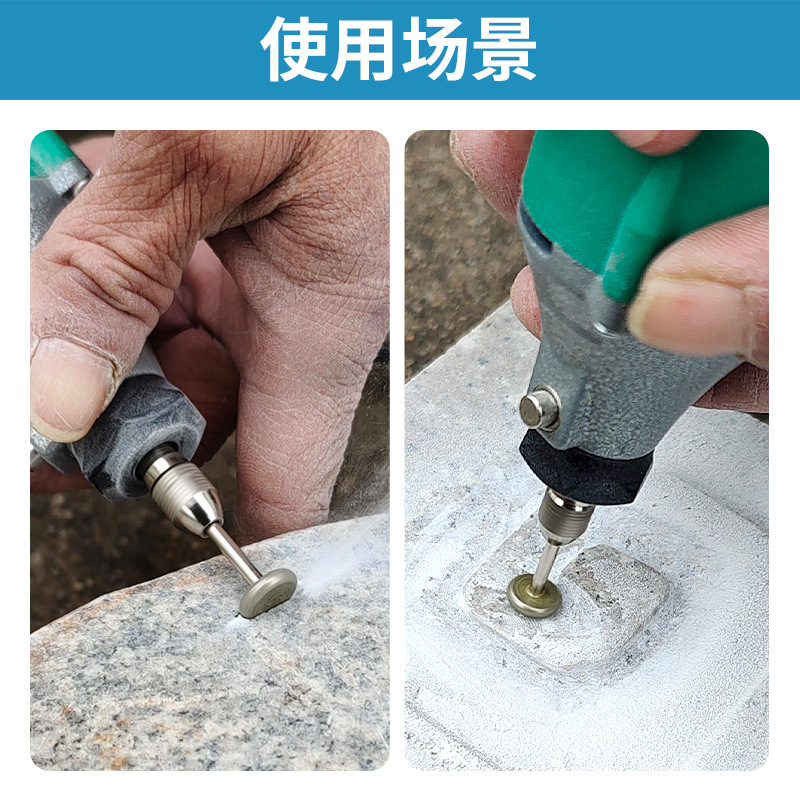 Galvanoplastia Emery cabeza de molienda T-tipo redondo E-rueda de molienda Varilla de piedra talla de letras Jade talla pequeña cabeza de molienda eléctrica muela
