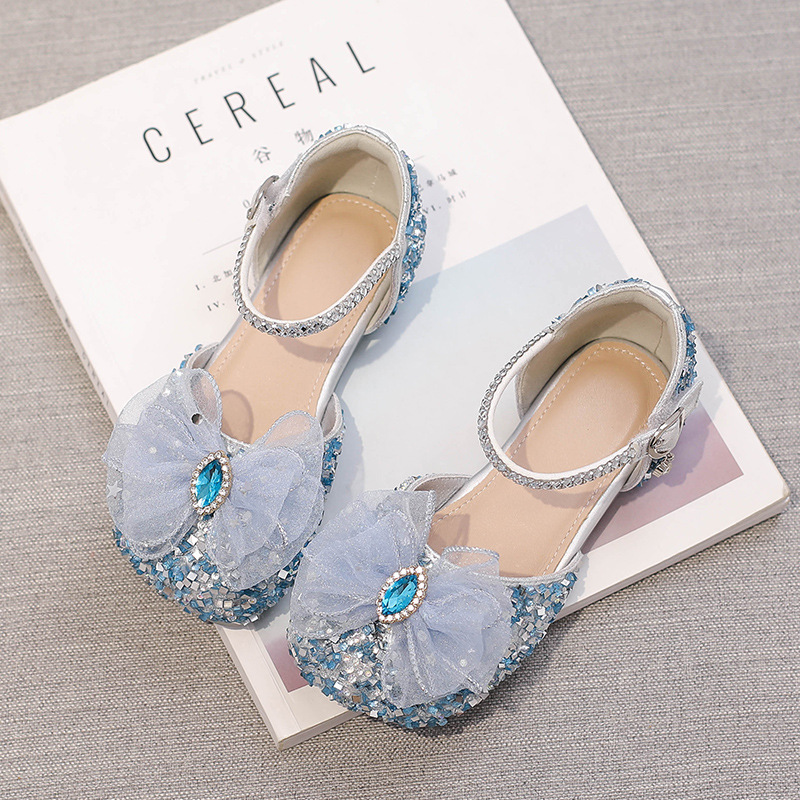 Princess Sandals 2026 Summer New Model Baby Elsa Girls' Fashionable Soft Sole Non-Slip Crystal Shoes for Children