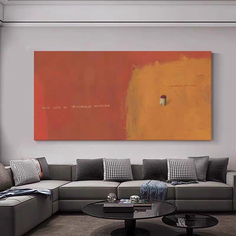 Italian Normcore Abstract Color Block Living Room Background Wall Horizontal Decorative Painting Modern Minimalist Bedroom Niche Art Hanging Painting