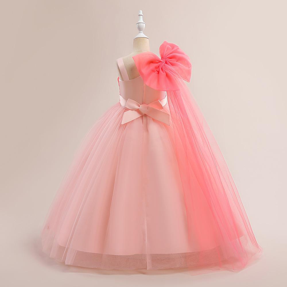 2024 transfronteriza nueva ropa para niños vestido de malla vestido de princesa vestido de Niñas Ropa de rendimiento de piano Niña