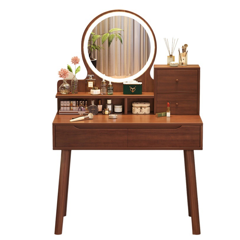 Nuevo estilo chino luz lujo tocador dormitorio maquillaje mesa Simple pequeño apartamento maquillaje Escritorio de almacenamiento integrado tocador