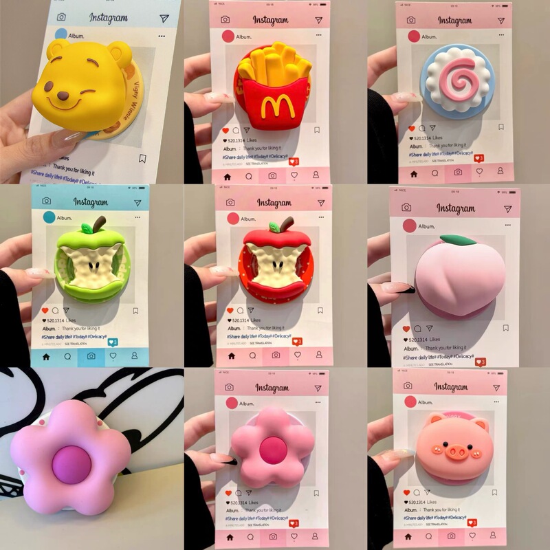 Creative French Fries, Apples and Peaches, Suitable for Magsafe Magnetic Holder, Super Adsorption Desktop Telescopic Airbag