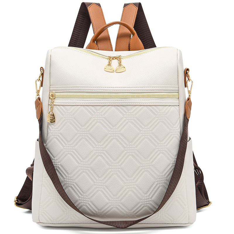 Mochila en relieve para mujer 2024 nueva moda para mujer mochila de viaje de ocio de gran capacidad