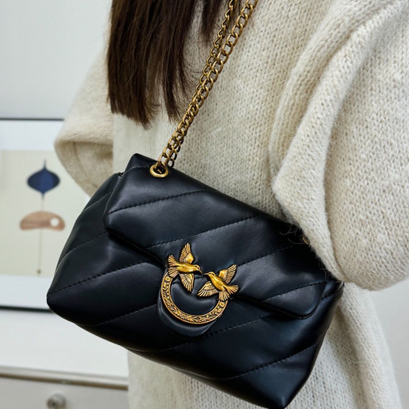 Bolso de mujer bolso de invierno nuevo bolso de cadena con nicho bolso de moda francesa de hombro de mujer diamante 100 sensación de lujo ligero bajo las axilas