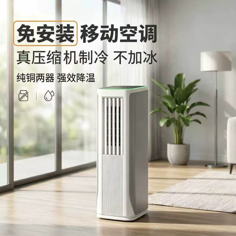 Mobile Air Conditioner, Installation-Free All-In-One Unit, No External Unit, Dual-Use for Cooling and Heating, Suitable for Kitchen and Server Room, Cross-Border Source Factory