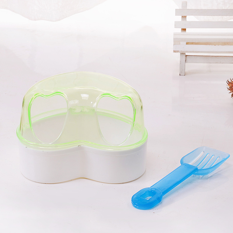 Fabricantes al por mayor pet po hámster baño bañera sala de baño de arena amor baño pequeños productos de limpieza pet