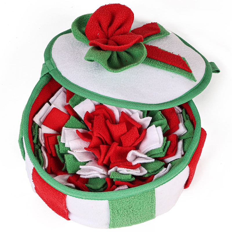 Hundespielzeug, Schnüffelmatte, Futterspender zur Linderung von Zähneknirschen, Stressabbau, Erstickungsprävention, ganzjährig, Weihnachtsmotiv, Großhandel_voghion.com