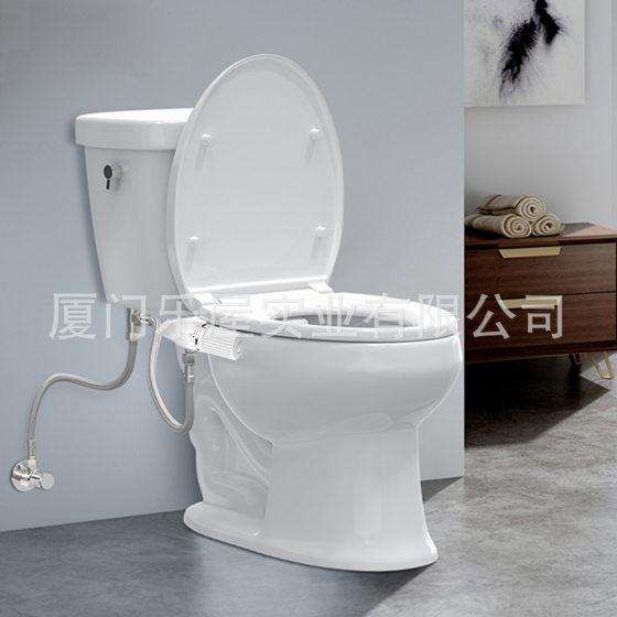 2025 Cross-border Double Nozzle Self-cleaning Cross-border Cleanser Manual No Electric Bidet Plastic Washer Toilet Flush