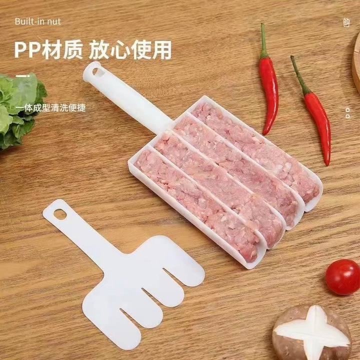 クリエイティブキッチン四連肉丸製作器魚丸肉団子金型三連海老滑器肉餡料理器団子|undefined