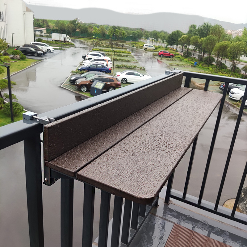 陽台懸掛摺疊桌 戶外懸掛吧檯 現代小戶外多功能升降摺疊長條桌