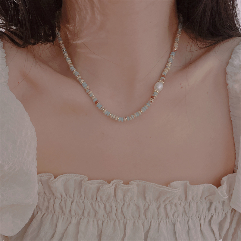 Künstlerisch Irregulär Herzform Perlen Ein Naturstein Süßwasserperle Großhandel Halskette display picture 3