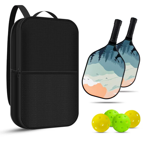 Square pick racket bag table tennis racket bag pick racket cover large capacity tennis bag portable pick ball bag