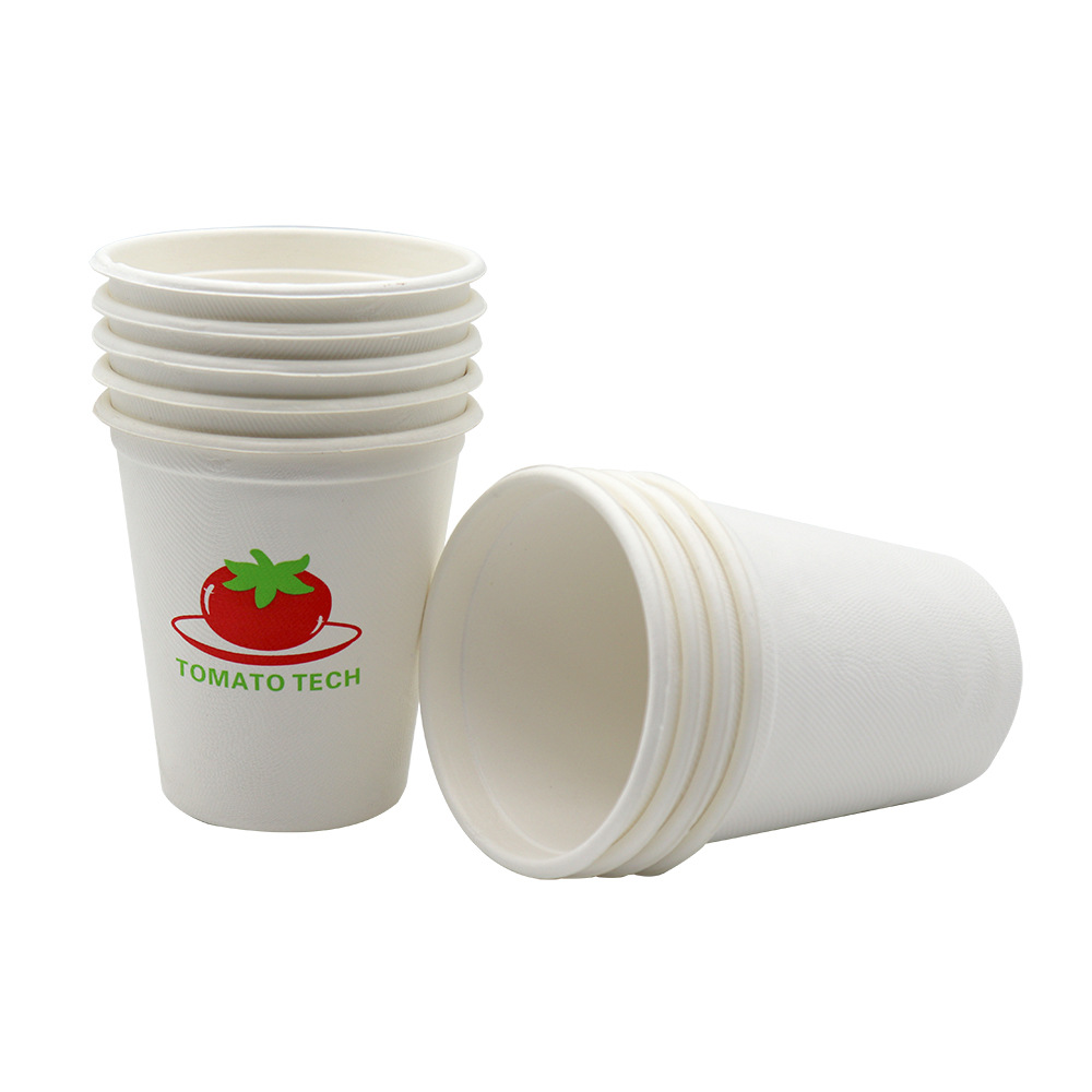 6oz甘蔗浆咖啡杯 厂家直销 6盎司环保可降解纸杯一次性白色纸杯