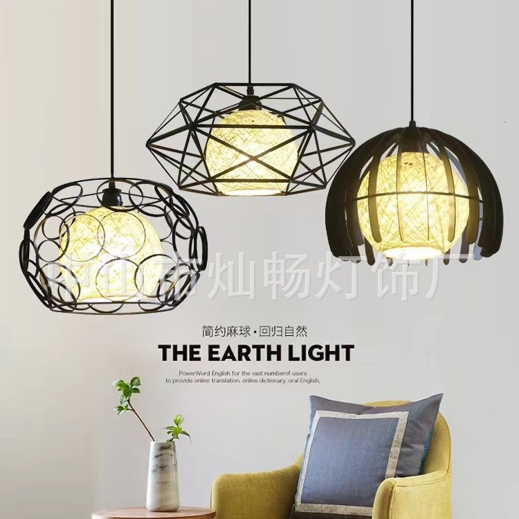 Estilo industrial nórdico personalidad creativa simple restaurante moderno Hotpot Bar Bar Barbería Landelier de cabeza única