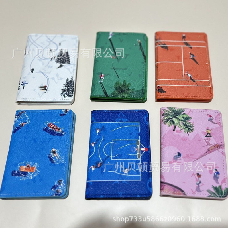 Korean Fresh Style Animal and Plant Travel Passport Holder Wallet Passport Cover Card Holder Document Holder Cartoon Card Holder Wallet
