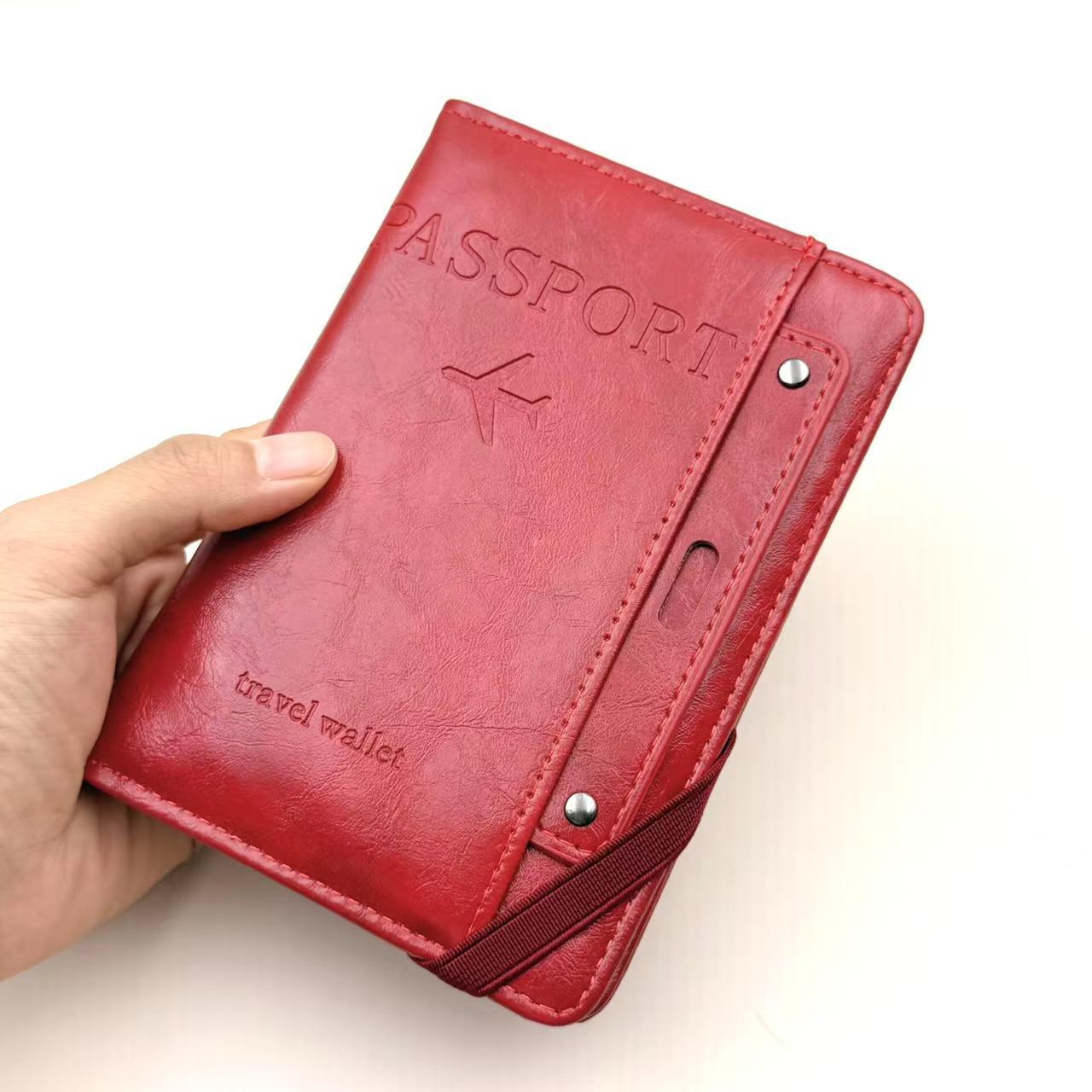 Fábrica directa antirrobo cepillo REID pasaporte bolsas tarjetas bolsas de billetes de avión bolsas de almacenamiento de viajes bolsas de almacenamiento de certificados multifuncionales