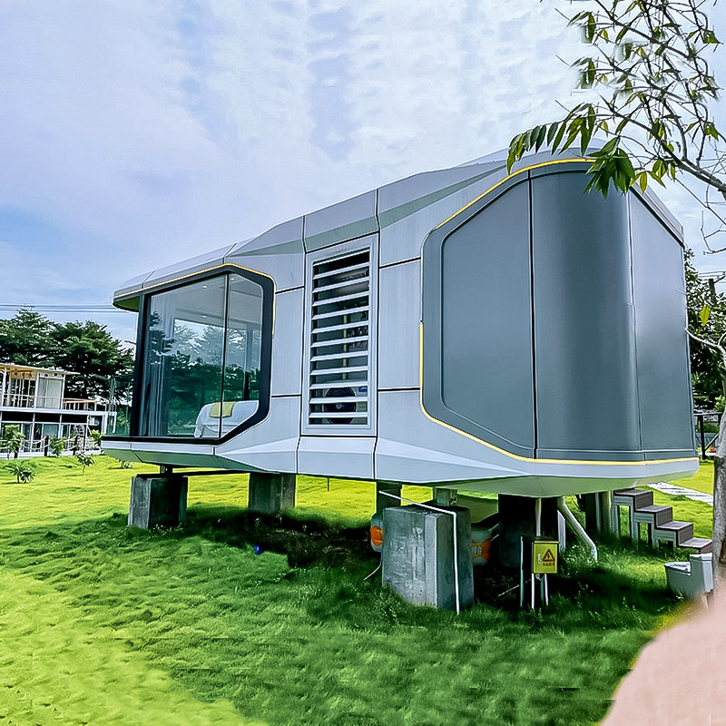 Rongjie Villa casa integrada aleación de aluminio solárium sombreado Apple cápsula B & B cápsula espacial fabricante de habitaciones móviles