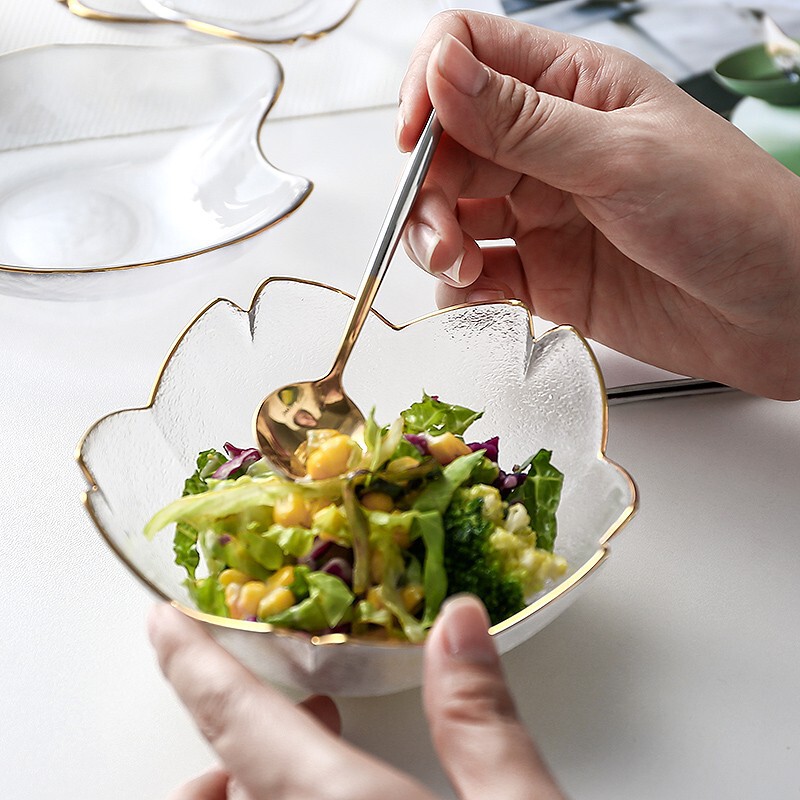 Japanese Style Glass Cherry Blossom Dish Internet Popular Ins Cute Snack Dish Dish for Home High-value Ice Cream Dessert Bowl Glass Bowl Japanese Style Glass Cherry Blossom Dish Internet Popular Ins Cute Snack Dish Dish for Home High-value Ice Cream Dessert Bowl Glass Bowl
