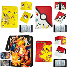 跨境代发4格9宫格宝可梦卡册大容量神奇宝贝PU皮质拉链集卡收藏包