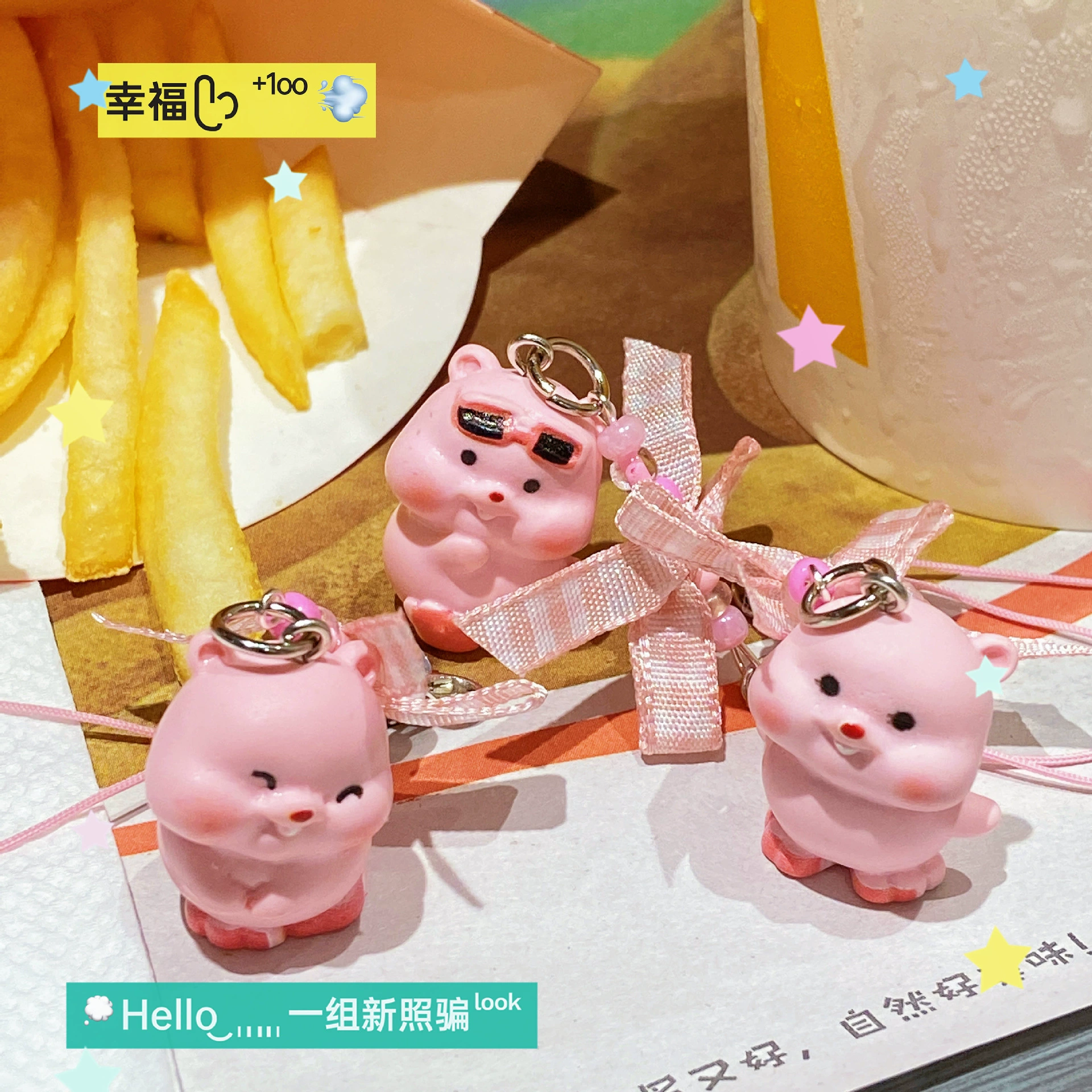Creative cartoon minifigure, table pendant, decorations with accessories, accessory, micro landscape
