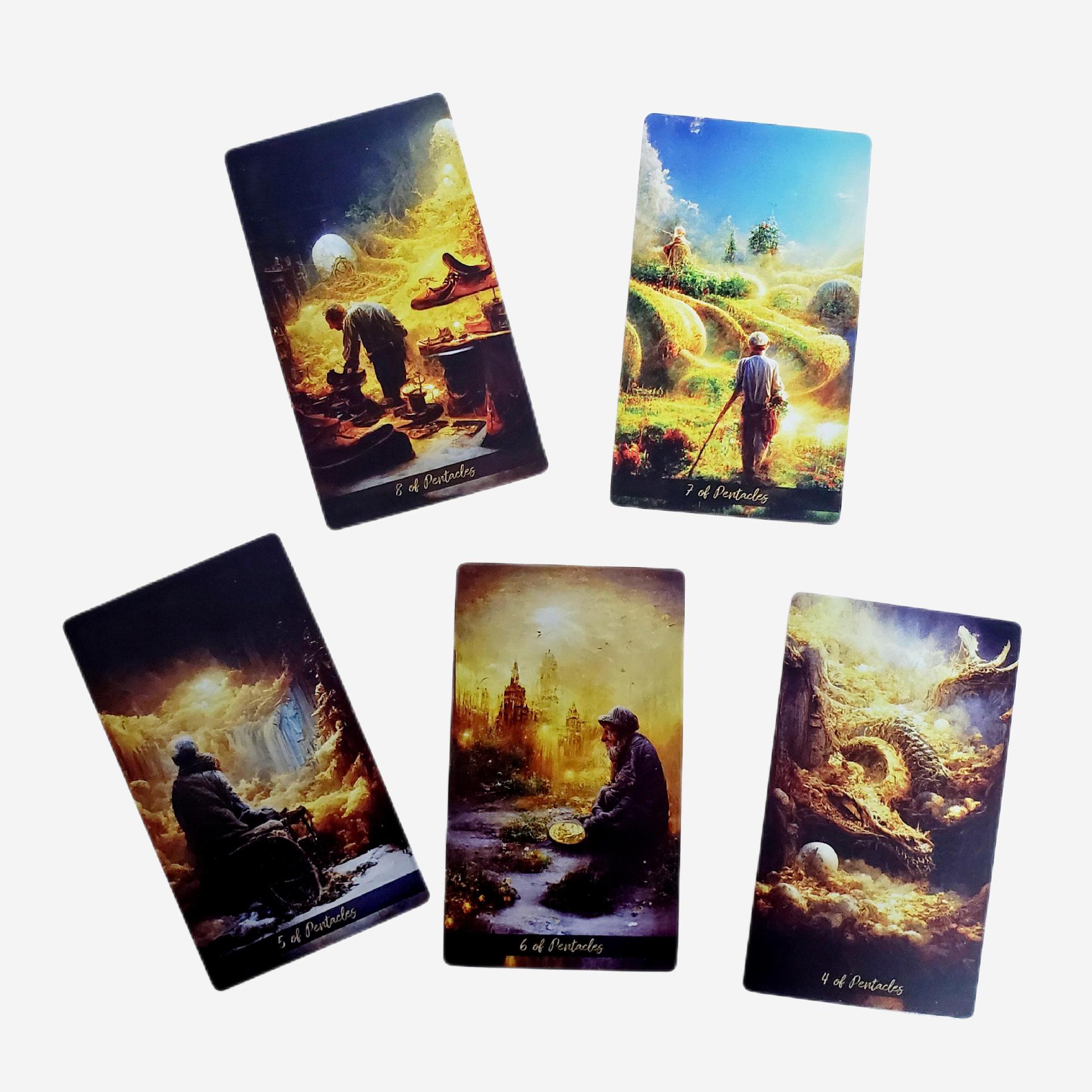 Cartas de tarot golden journey, deck oráculo para jogos_voghion.com