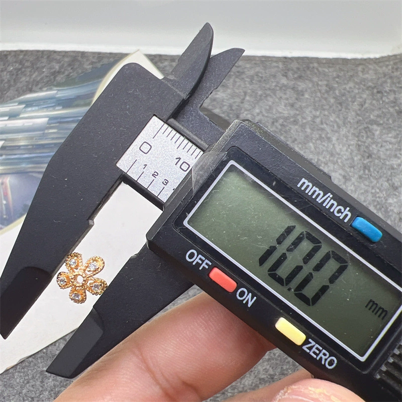 Ювелирные изделия DIY, оптовые поставки, лепестки цветов, покрытие 14K настоящего золота, вспомогательный материал, пятилистная цветочная опора, аксессуары для одежды, пуговицы