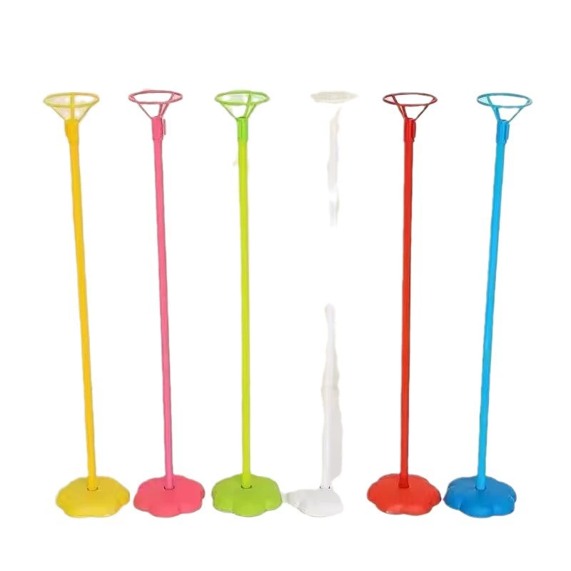 Plum blossom balloon base — flower-shaped desktop balloon holder, multi‑color, 50‑pc packs