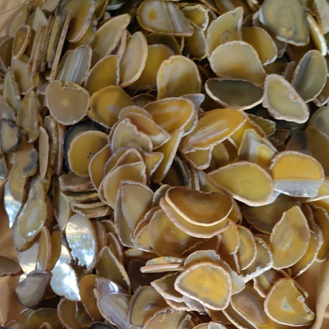 Жёлтый кусочек агата, украшение с формой для DIY