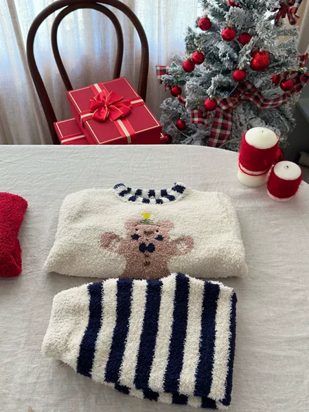 Navy blue Christmas bear