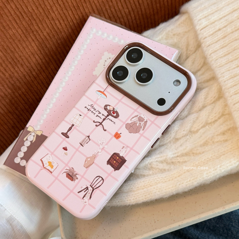 Home-style illustration phone case for Apple 18pm, iPhone 16 Pro, high-end, Instagram-style, glossy finish, soft case for iPhone 15 Home-style illustration phone case for Apple 18pm, iPhone 16 Pro, high-end, Instagram-style, glossy finish, soft case for iPhone 15