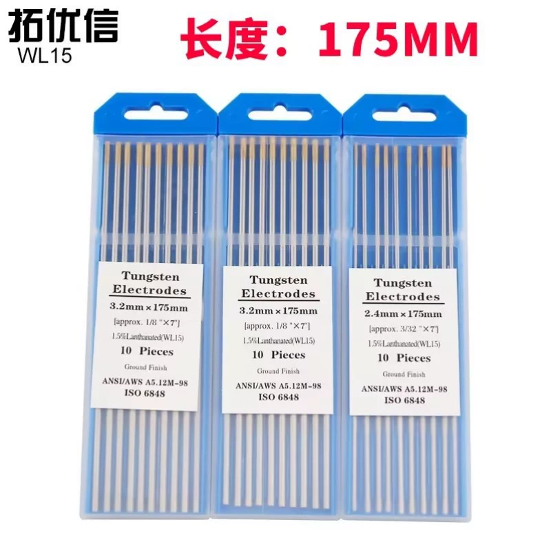 WL15 циркониевый вольфрамовый электрод Голова вольфрамовая игла 1.0/1.6 /2.0/2.4/3.0/3.2/4.0*175 мм