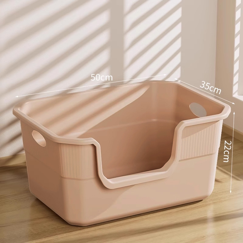 [업그레이드 및 두꺼워짐] 라이트 커피 50CM 대형 손잡이 [고양이 쓰레기 삽 포함]