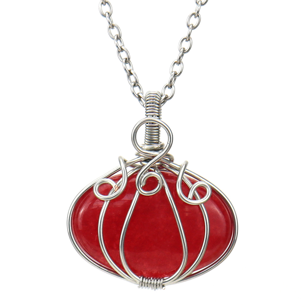 Simple Style Leaf Crystal Handmade Pendant Necklace 1 Piece