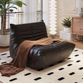 网红毛毛虫懒人小沙发超纤科技布休闲椅客厅阳台单人沙发卧室躺椅