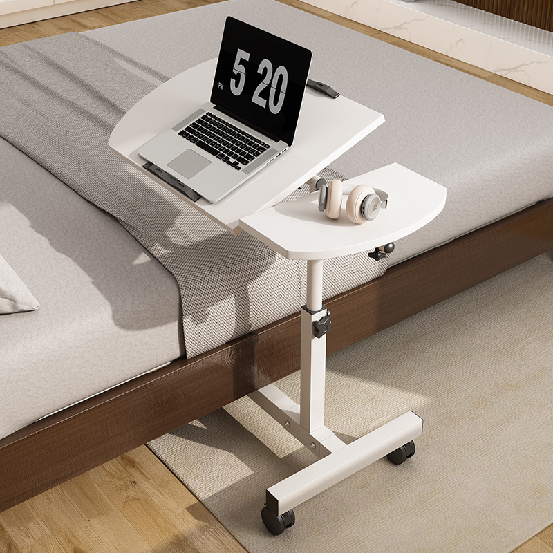 Cross-border Explosive Movable Bedside Table Simple Lifting Foldable White Side Table with Wheels Sandside Computer Table Cross-border Explosive Movable Bedside Table Simple Lifting Foldable White Side Table with Wheels Sandside Computer Table