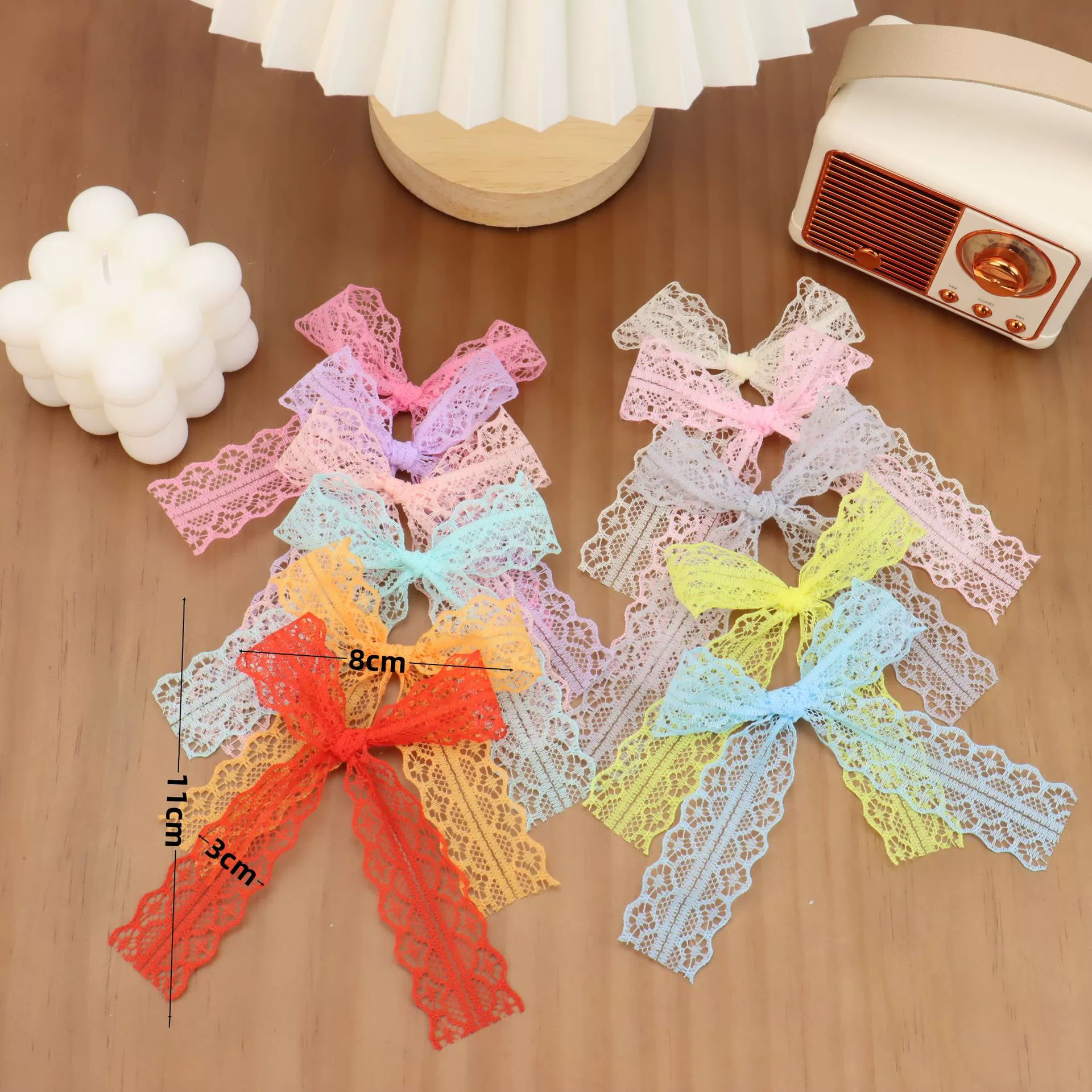 Пятно красочные кружевные банты корейская версия Raysi руки лук свежий аксессуары для волос обувь шапки