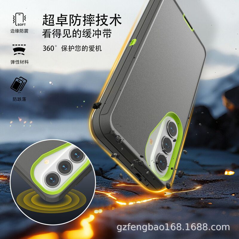 Suitable for Samsung S26/Plus/Ultra Heavy-Duty Three-Layer Protective Robot Phone Case, Anti-Drop and Durable Protective Cover