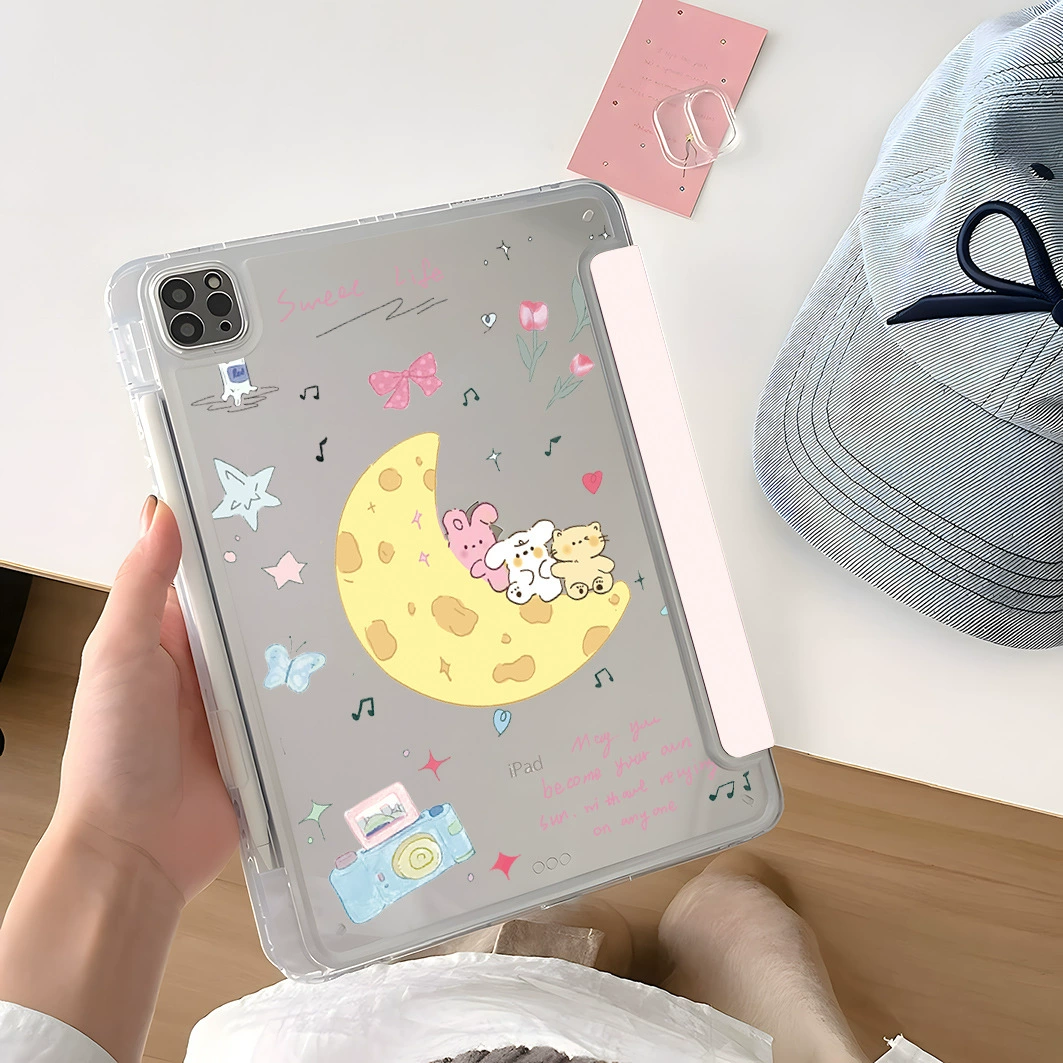 Луна и Свеча чехол для ipad10/9/8 поколения, планшет Air7 защитный чехол, Apple Pro 11 дюймов, мини защитный чехол