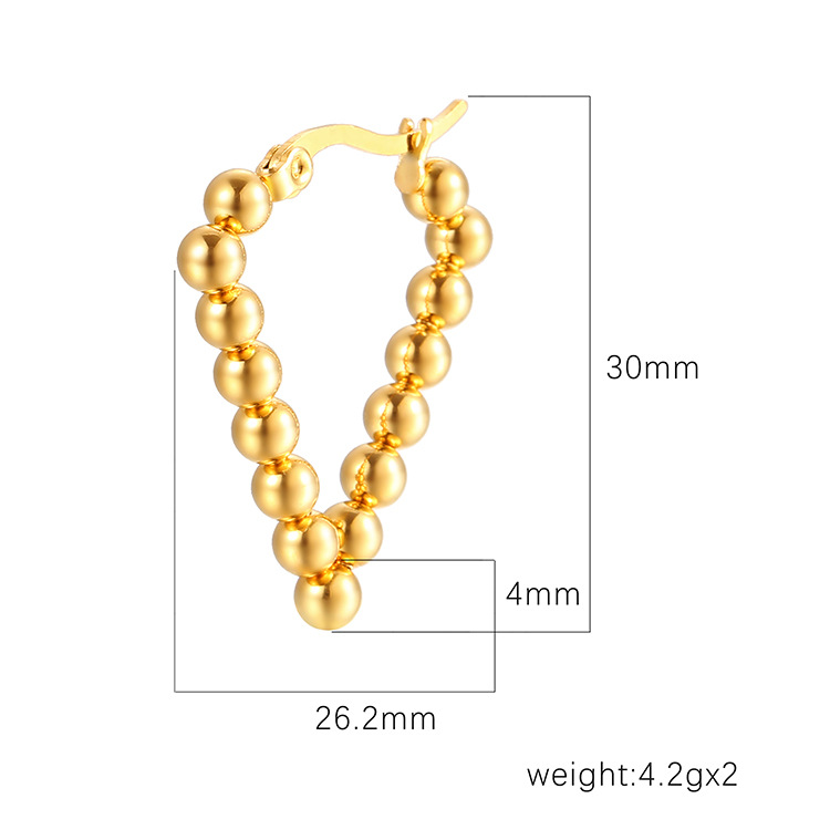 Pendientes triangulares de acero inoxidable de alta gama estilo francés, con diseño exclusivo, modernos pendientes chapados en oro de 18 quilates.